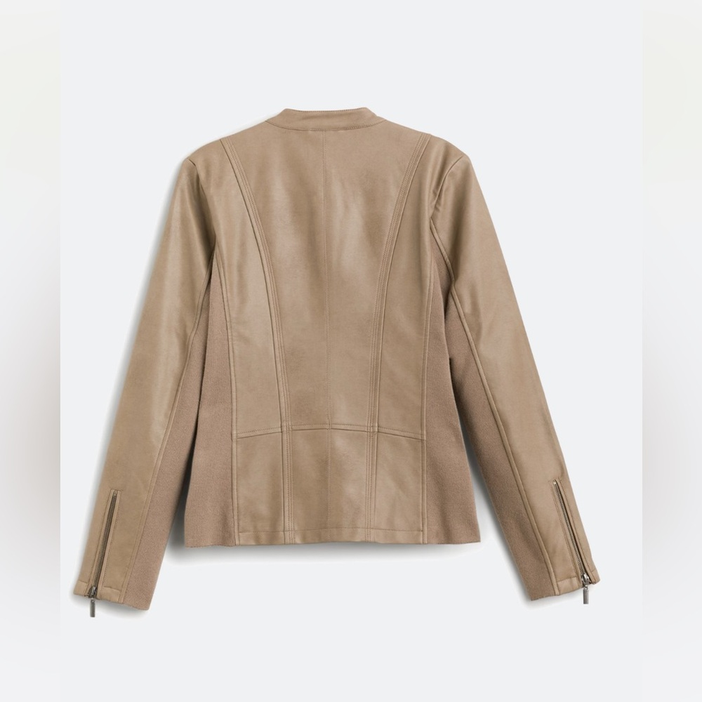 Mo-Ka Ebele Faux Leather Moto Jacket XL - Picture 6 of 10